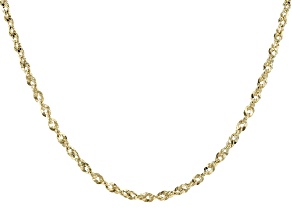10k Yellow Gold Rope Chain Necklace 24 inch