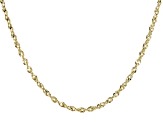 10k Yellow Gold Rope Chain Necklace 24 inch