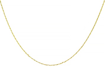 10K Yellow Gold 0.6MM Box Chain 18 Inch 