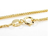 10K Yellow Gold 0.77MM Diamond Cut 18" Wheat Chain Necklace