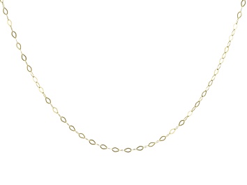 Solid 10k Yellow Gold 1.30mm Box Chain Necklace