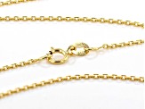 14K Yellow Gold 1MM Diamond Cut 18" Cable Chain Necklace