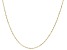 10K Yellow Gold Faceted Square 20" Rolo Link Chain Necklace