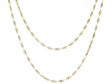 10K Yellow Gold Valentino X Designer Chain Set of 2 18 and 20 Inch Necklaces