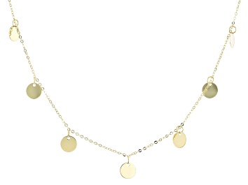 Picture of 10K Yellow Gold Station Circles 18 Inch Necklace