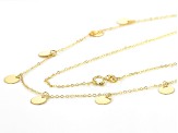 10K Yellow Gold Station Circles 18 Inch Necklace