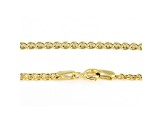 10K Yellow Gold 2.5MM Designer Love Chain 20 Inch Necklace