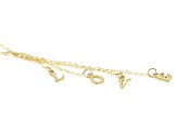10K Yellow Gold "Love" Letter 18 Inch Cable chain Necklace