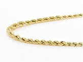 10K Yellow Gold Graduated Rope Chain 20 Inch Necklace