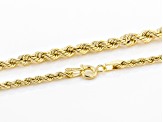 10K Yellow Gold Graduated Rope Chain 20 Inch Necklace