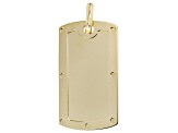 10K Yellow Gold Dog Tag Pendant