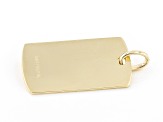 10K Yellow Gold Dog Tag Pendant