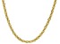 10K Yellow Polished Gold 3MM Rope Chain 24 Inch Necklace