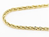 10K Yellow Polished Gold 3MM Rope Chain 24 Inch Necklace
