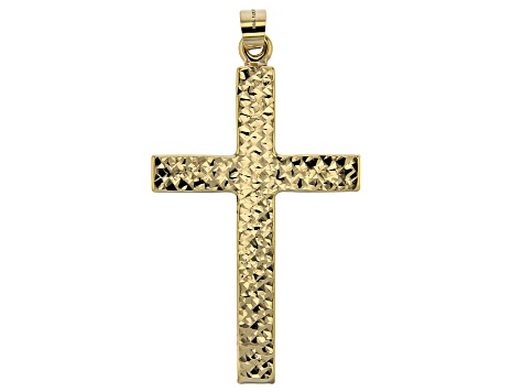 diamond cut gold cross