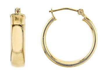Picture of 14K Yellow Gold Polished 20MM Round Tube Hoop Earrings
