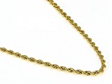 14K Yellow Gold Rope Chain 18 Inch Necklace