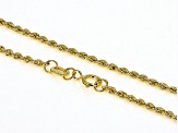 14K Yellow Gold Rope Chain 18 Inch Necklace