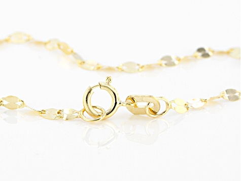 10K Yellow Gold 1.9MM Flat Mirror Chain