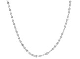 10K White Gold 1.9MM Flat Mirror Chain