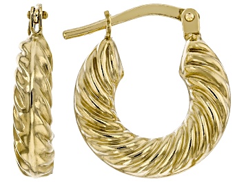 Picture of 10K Gold Filled Textured Hoop Earrings