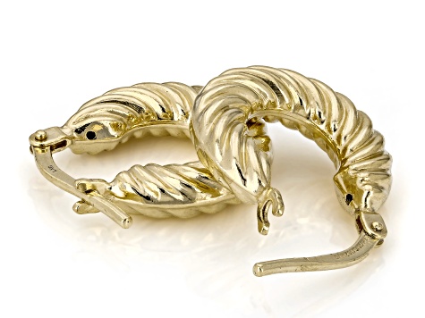 10K Gold Filled Textured Hoop Earrings
