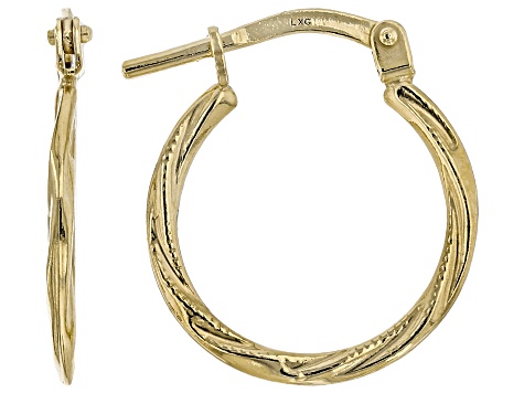 10K Gold Filled Twisted Hoop Earrings