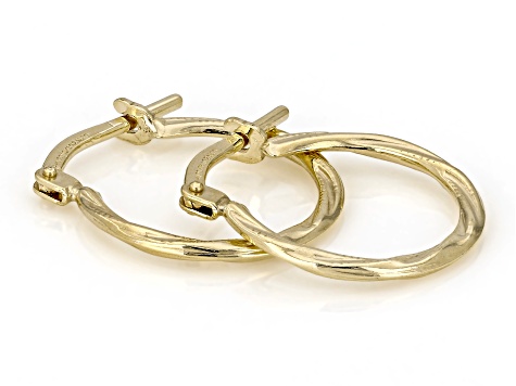 10K Gold Filled Twisted Hoop Earrings