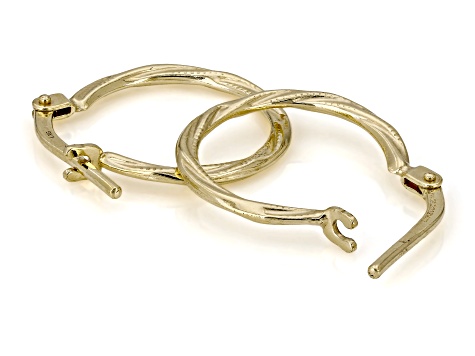 10K Gold Filled Twisted Hoop Earrings
