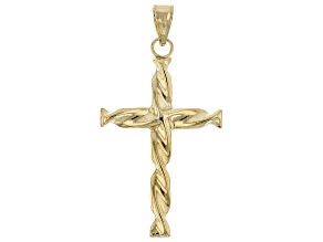 10K Gold Filled Twisted Cross Pendant