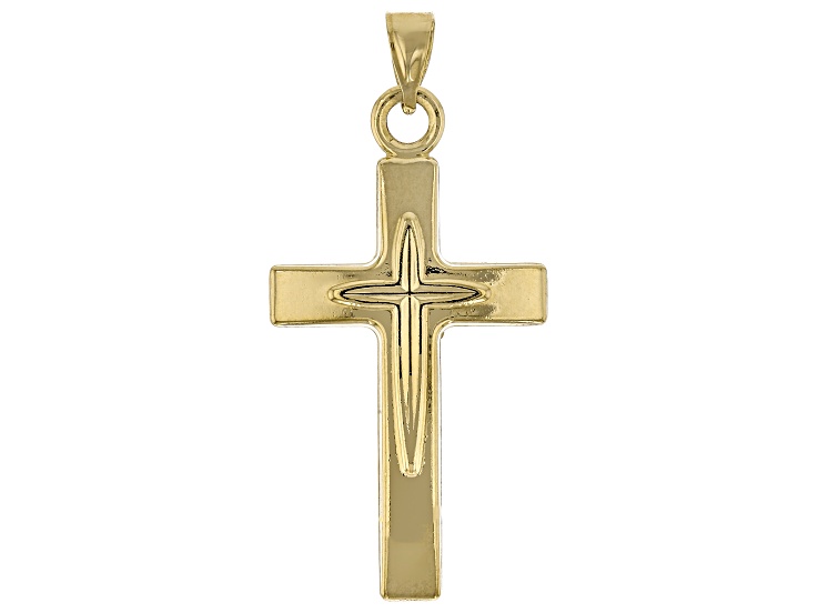 10K Gold Filled Polished Cross Pendant
