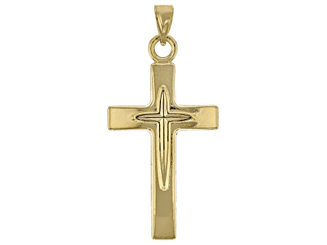 10K Gold Filled Polished Cross Pendant