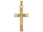 10K Gold Filled Polished Cross Pendant