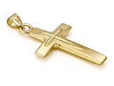 10K Gold Filled Polished Cross Pendant