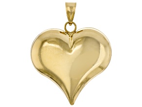 10K Gold Filled Polished Puff Heart Pendant