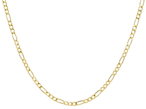 10K Yellow Gold Filled 2mm Polished Figaro 18 Inch Chain