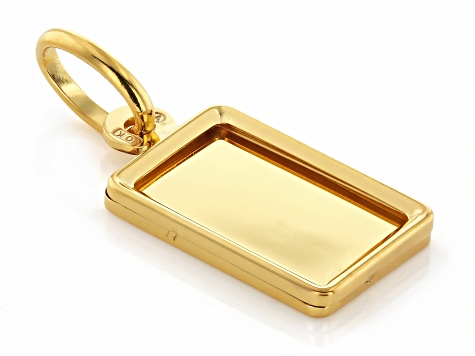 24k Yellow Gold 1g Ingot Pendant With 10k Yellow Gold Frame Set of 2