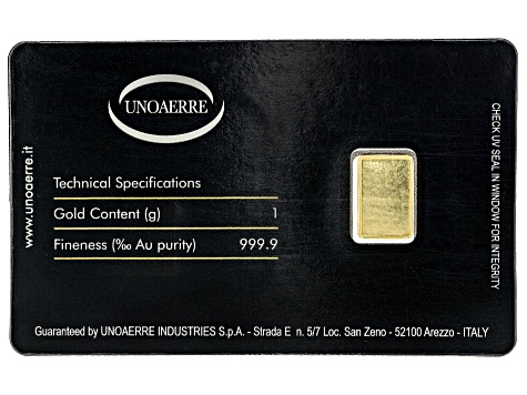 24k Yellow Gold 1g Classic Ingot, 24k Yellow Gold 1g Reversible U.S.A Flag/Eagle Ingot Blister Set
