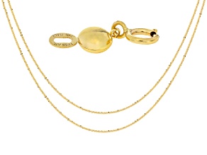 14k Yellow Gold Margherita 16" & 18" Chain Set With 14k Gold Magnetic Clasp Converter