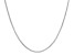 14k White Gold 0.5mm Box 18 Inch Chain With a Magnetic Clasp