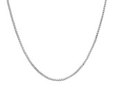 14k White Gold 0.5mm Box 18 Inch Chain With a Magnetic Clasp