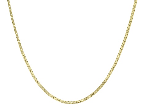 14k Yellow Gold 0.5mm Box 18 Inch Chain With a Magnetic Clasp
