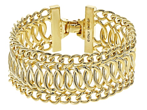 gold link bracelet womens