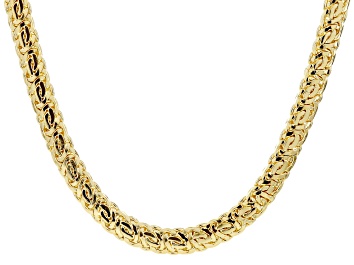 Picture of 18k Yellow Gold Over Bronze Byzantine Necklace 20 inch