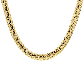 18k Yellow Gold Over Bronze Byzantine Necklace 20 inch