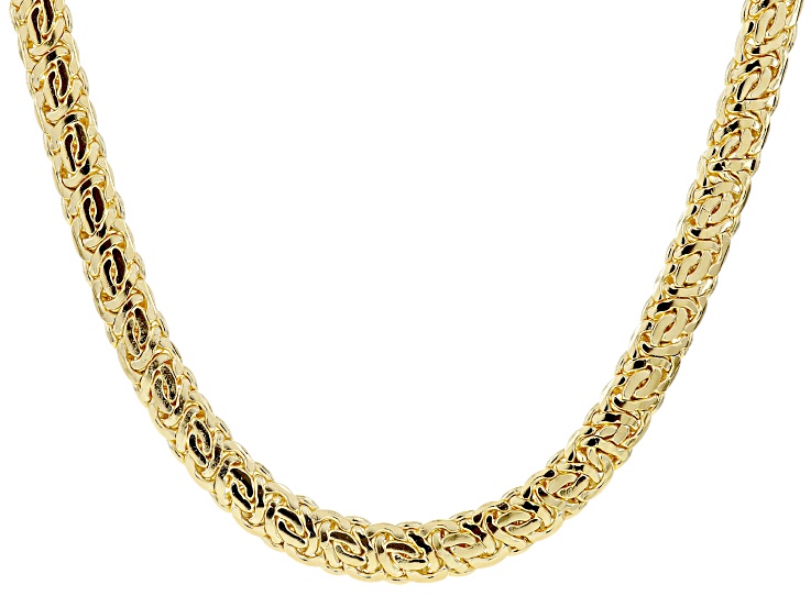 18k Yellow Gold Over Bronze Byzantine Necklace 20 inch - BEC151C | JTV