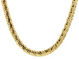 18k Yellow Gold Over Bronze Byzantine Necklace 20 inch