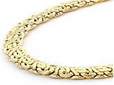 18k Yellow Gold Over Bronze Byzantine Necklace 20 inch