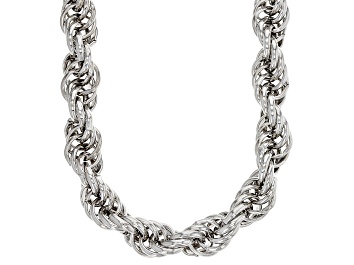 Picture of Platinum Over Bronze Soft Rope 24 Inch Chain
