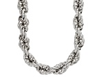 Platinum Over Bronze Soft Rope 24 Inch Chain